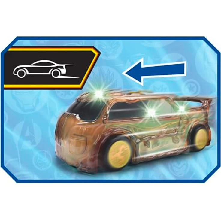 Dickie Toys Marvel Light Hero Groot, Spielzeug-Auto 1:32 mit Licht- und Soundeffekten, inkl. Batterien, braun/grün – Bild 3