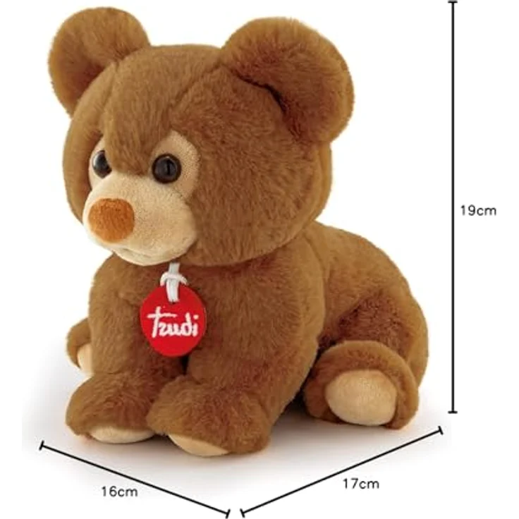 Trudi Puppies TUDE6000 Teddy Bär Baby ca. 17 cm (Größe S), Plüschtier, hochwertiges Stofftier mit weichen Materialien, realistische Details, extra kuschelig, waschbar, Kuscheltier für Kinder, Braun – Bild 3