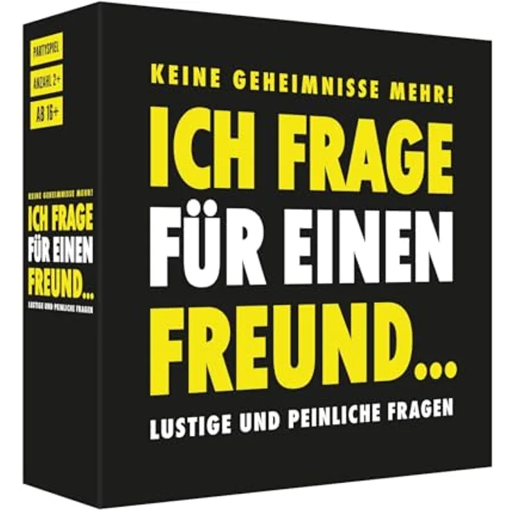 Kylskapspoesi AB Ich Frage für einen Freund, Kartenspiel in schwarz, 14.1 cm x 4.3 cm x 14.1 cm