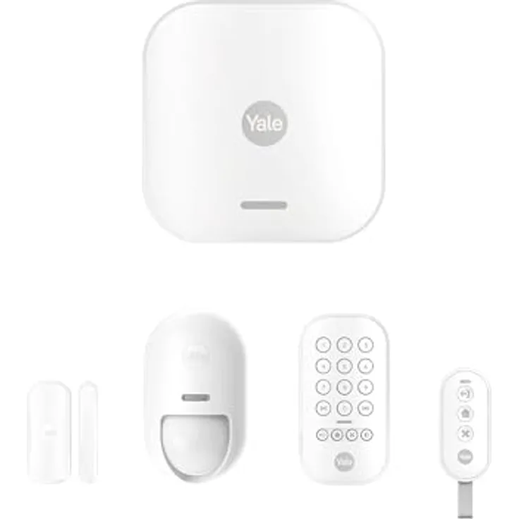 Yale Smart Alarm Starter Kit - 5 Teile - Yale Horizon+ Technologie 1km Reichweite - Yale Home App - Sicherheitssystem für bis zu 4 Sicherheitsbereiche