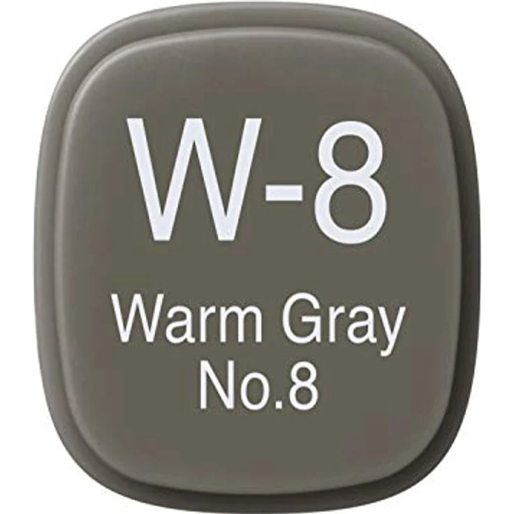 Copic Classic Marker Typ W - 8, warm gray No. 8, professioneller Layoutmarker mit breiter und feiner Spitze, nachfüllbar und umweltfreundlich – Bild 3