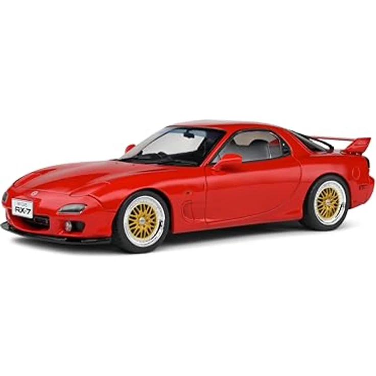 Solido Mazda RX-7 FD RS (1994, rot), Diecast Modellauto im Maßstab 1:18 mit beweglichen Türen und lenkbarer Vorderachse, ideal für Sammler & JDM-Fans – Bild 1