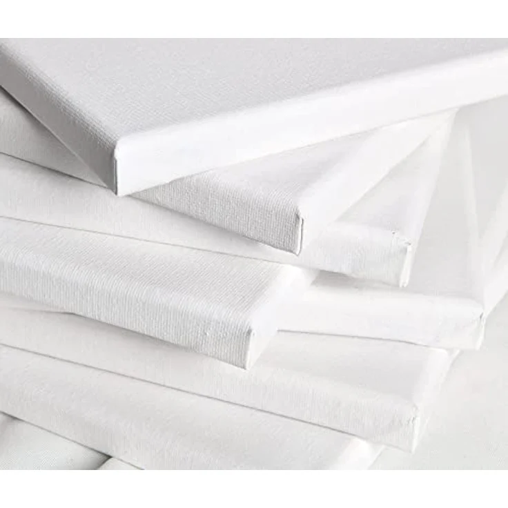 Artina FSC® Keilrahmen 10er Set Akademie 10x10 cm – Leinwand Set Maltuch aus 100% Baumwolle Leinwände 280 g/m² - Keilrahmenset Leinwand zum Bemalen für Acryl-, Aquarell-, Ölfarbe uvm – Bild 4