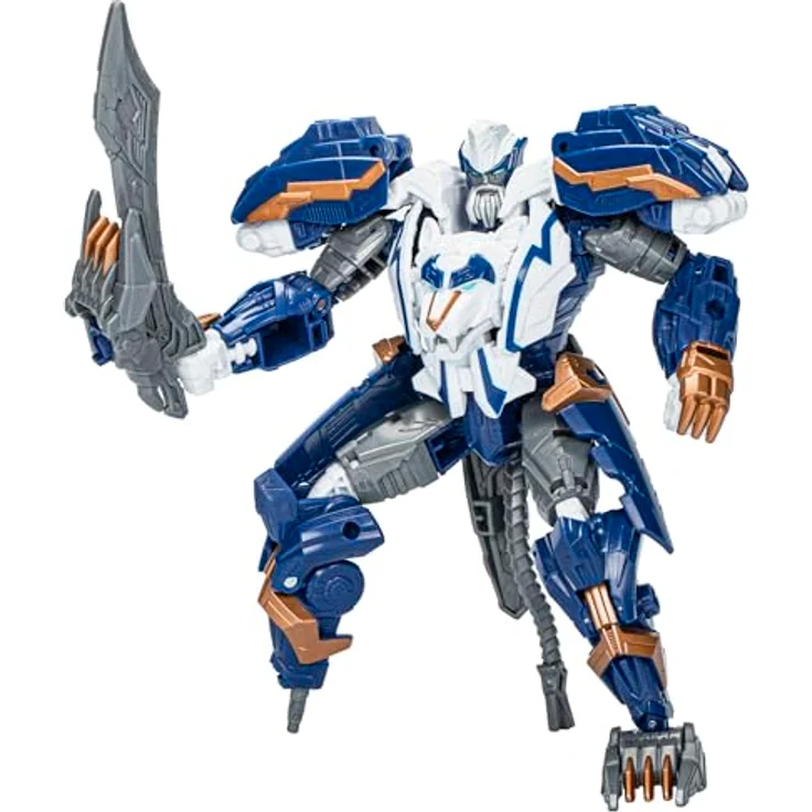 Transformers Legacy United Voyager-Klasse Prime Universe Thundertron Action-Figur, 17,5 cm, verwandelbar in cybertronischen Löwen, mit Schwert, beweglich – Bild 1