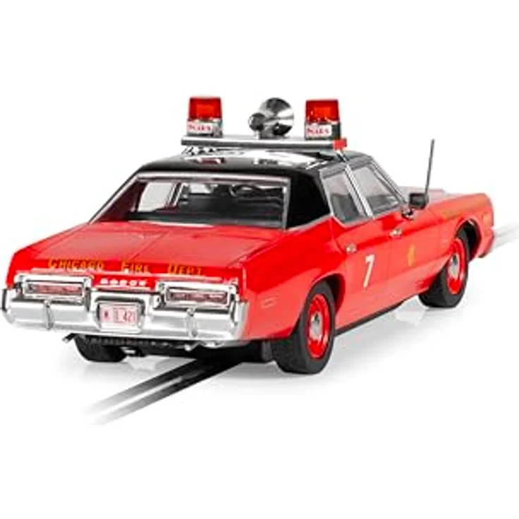 Scalextric C4408 Dodge Monaco, Slotcar im Maßstab 1:32 mit Funktionierenden Lichtern, Chicago Fire Department Design – Bild 4