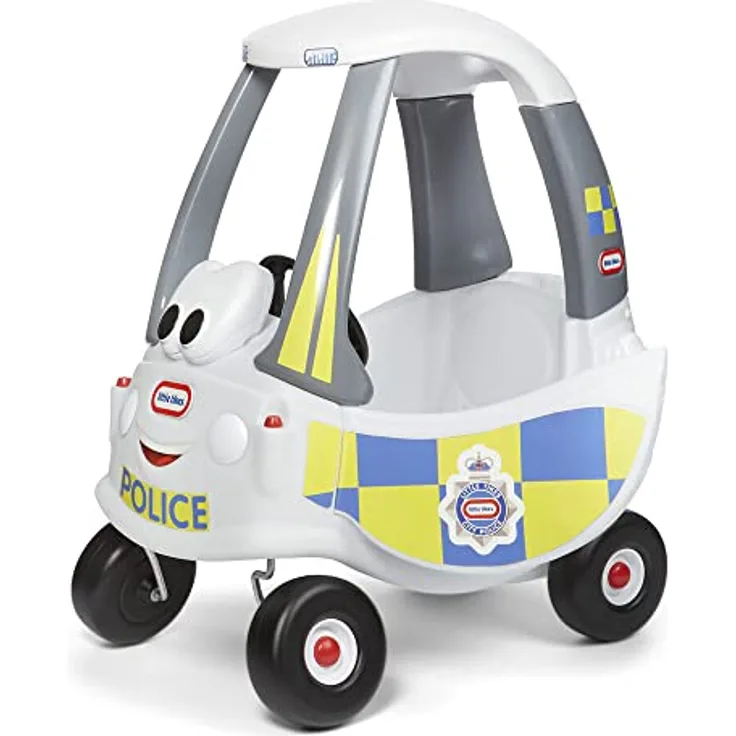 Little Tikes Polizei Cozy Coupé, Rutschfahrzeug mit Tür, entfernbarer Bodenplatte und Hupe, ab 18 Monaten bis 5 Jahren