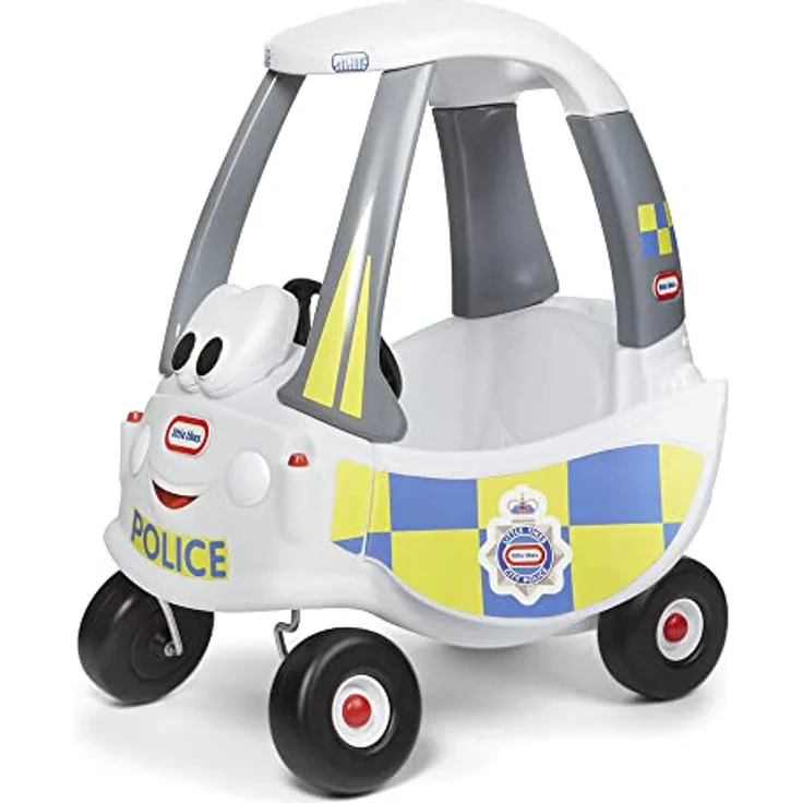 Little Tikes Polizei Cozy Coupé, Rutschfahrzeug mit Tür, entfernbarer Bodenplatte und Hupe, ab 18 Monaten bis 5 Jahren – Bild 1