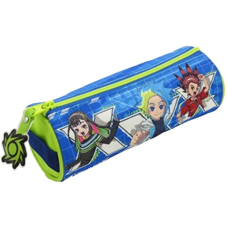 Beyblade Federmäppchen mit Reißverschluss, robuster Stauraum für Stifte und Schulzubehör, rund – Bild 2