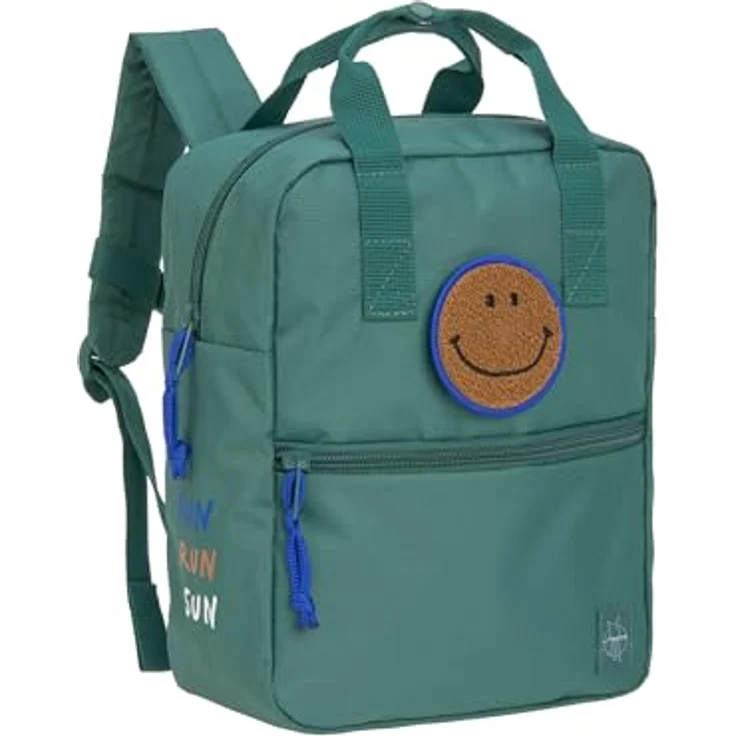 LÄSSIG Kinderrucksack Mini Square Backpack Dark Green, 27 cm, 7 Liter, 3 Jahre, mit Brustgurt, wasserabweisend – Bild 1