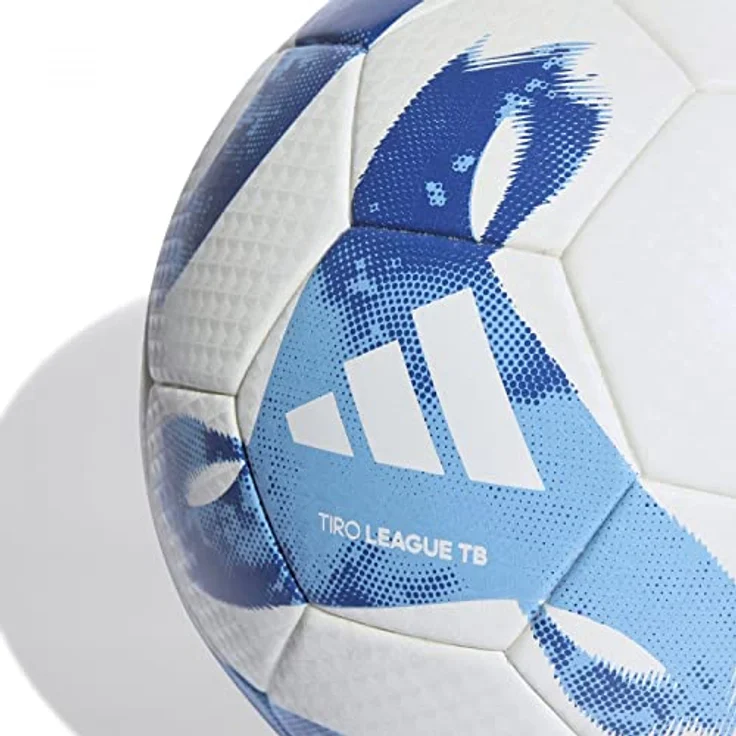 Adidas Unisex Ball (Thermal-Bonding) Tiro League Thermally Bonded Football, White/Team Royal Blue/Light Blue, HT2429, 4 – Bild 4