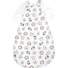 Bild für Meyco Baby Animal Schlafsack 2-teilig, gefüttert (aus 100% Baumwolle, mit Rundum-Reißverschluss, hautfreundlich, Faltenresistent, Größe: 56/62)
