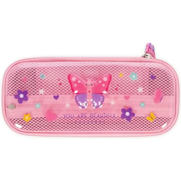 Legami Wonderwow Federmäppchen, Butterfly Motiv, 2 Fächer, Stifthalter, Innenfach mit Netzstoff, Reißverschluss, 23 x 11 x 5 cm – Bild 1