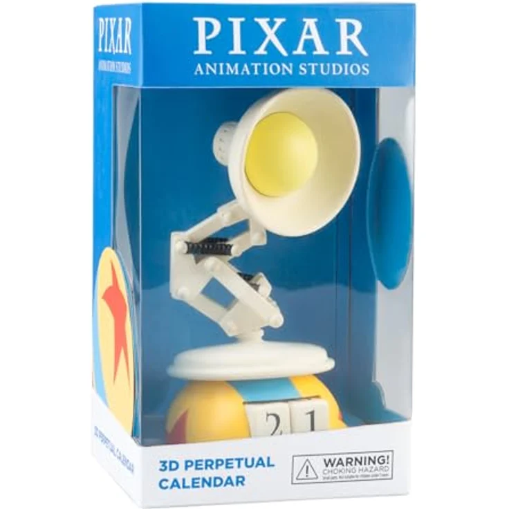 Grupo Erik Pixar 3D Ewiger Kalender "Die kleine Lampe", Tischkalender aus hochwertigem Resin mit austauschbaren Blöcken, 9 x 9 x 19 cm – Bild 3