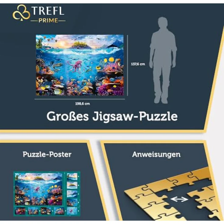 Trefl Prime - Puzzle UFT: Dive into Underwater Paradise - 13500 Teile, Bunter Meeresboden, Dickster Karton, Bio, EKO, Unterhaltung für Erwachsene und Kinder ab 12 Jahren – Bild 4