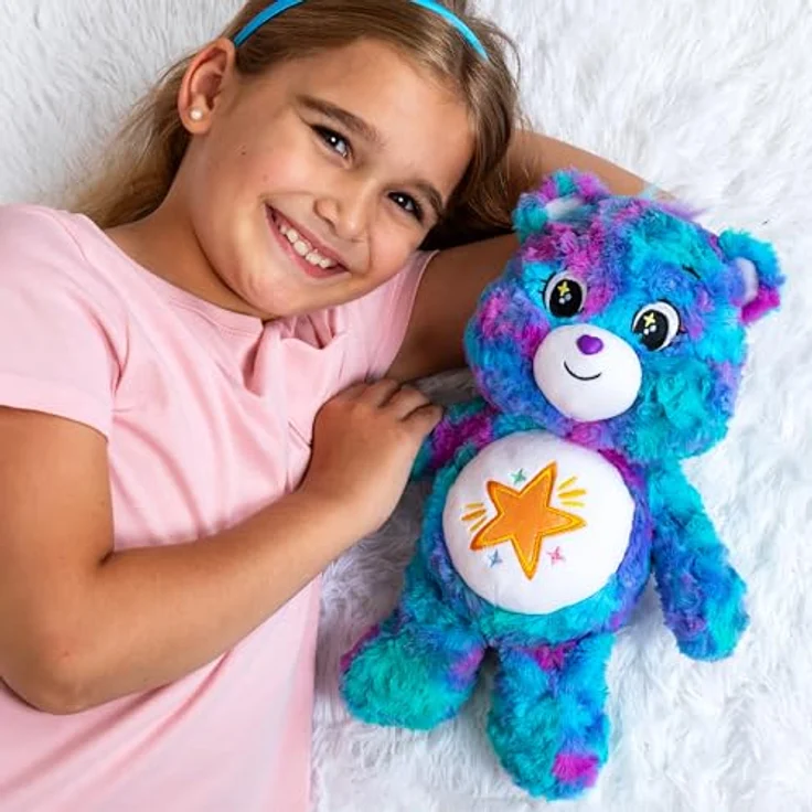 Troetelbeertjes Care Bears Kuschelbär 35cm Good Wishes, Plüschspielzeug mit detailliertem Belly Badge-Design und weichem Plüschmaterial – Bild 6