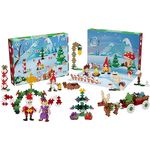 Plus-Plus 3973 Adventskalender, Kreativ-Bausteine, 24 Türchen + 1 Extra-Tür mit Überraschung, für Kinder ab 5 Jahren, Geniales Konstruktionsspielzeug, hergestellt in Dänemark, mit 600 Plus-Plus-Steinen, Edition 2024