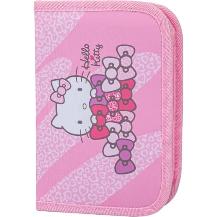 Baagl Federmäppchen Hello Kitty Sweet Leopard, einetagig mit YKK-Reißverschluss, 15x20 cm, aus 100% recyceltem Polyester – Bild 1
