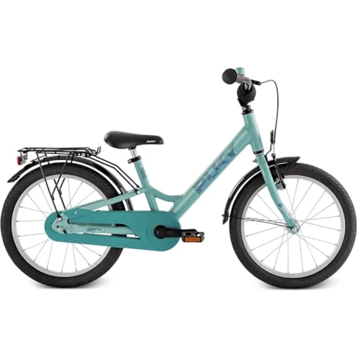 Puky Youke 18'' Alu Kinder Fahrrad Gutsy grün, Leichtes Kinderfahrrad mit Gabelfederung und Klingel