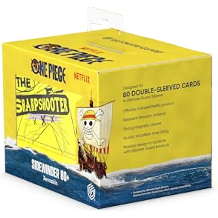 ULTIMATE GUARD Sidewinder 80+ Xenoskin Deck-Box, Gelb, aus widerstandsfähigem Material mit Magnetverschluss für 80 doppelt gesleevte Karten – Bild 8