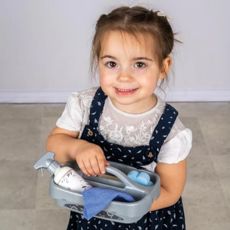 Smoby Rowenta Reinigungswagen mit Staubsauger, Kinder-Putzwagen mit Sound-Funktion und 11 Accessoires, ab 3 Jahren – Bild 4