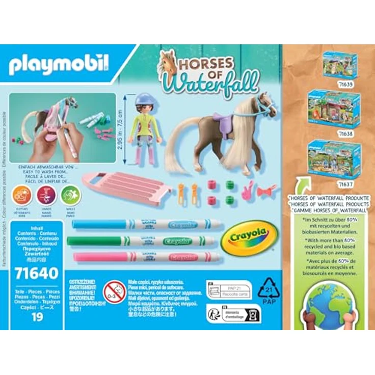 Playmobil® Konstruktions-Spielset Kreativset mit Pferd und Stiften (71640), Horses of Waterfall, (19 St), Made in Europe - Preisvergleich – Bild 5