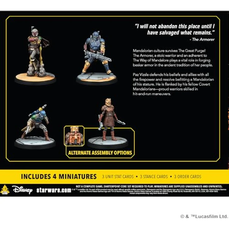 Atomic Mass Games AMGD1042 - Star Wars: Shatterpoint - This Is The Way Squad Pack, Skirmish-Miniaturenspiel mit 3 Mandalorianern, Polnisch, für 2 Spieler ab 14 Jahren – Bild 2