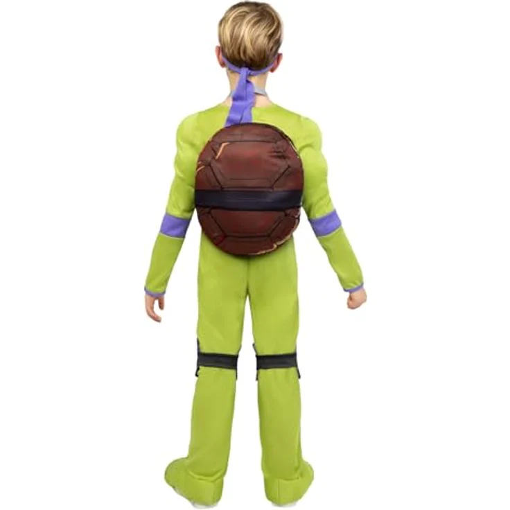 Funidelia Offizielles Donatello Kostüm für Jungen, Ninja Turtles Overall in Grün mit Maske, Panzer, Gürtel und Knieschützern, Größe 3-4 Jahre – Bild 3