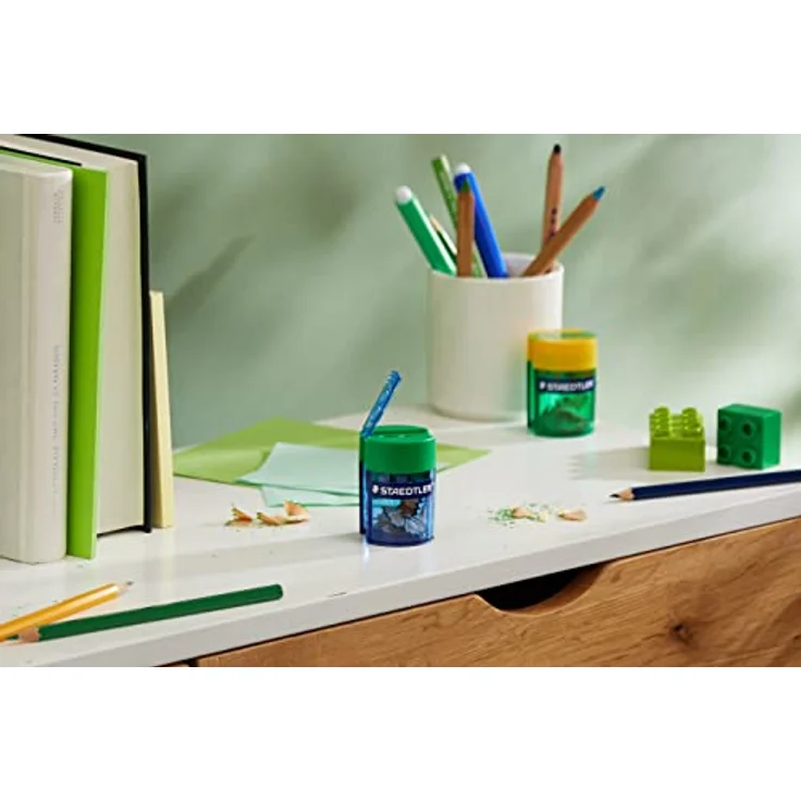 Staedtler Spitzer Bunt mit Reservoir, Kunststoff, 10 Stück, zwei Öffnungen – Bild 5