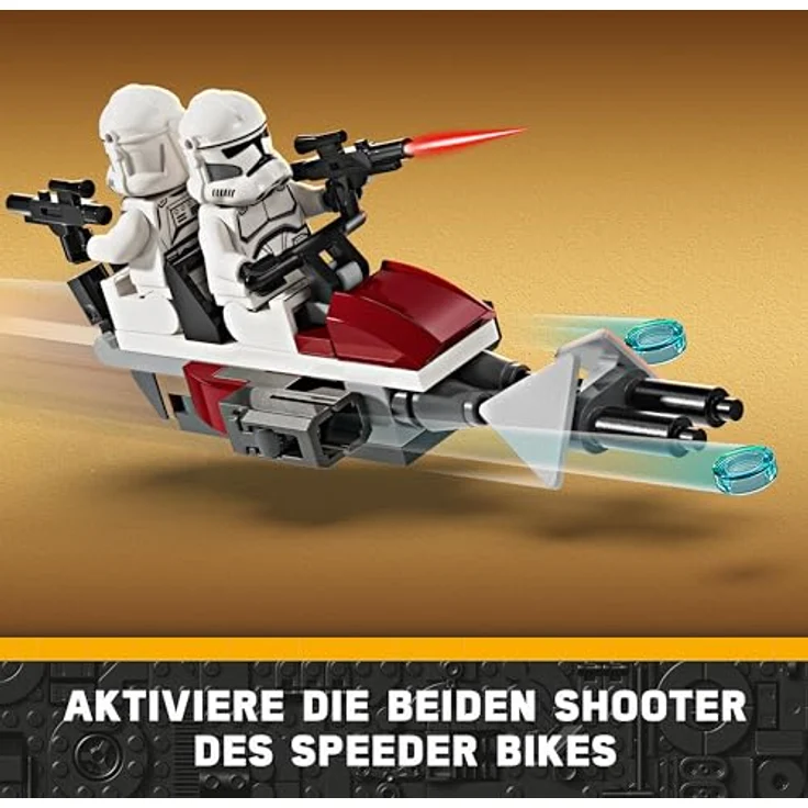 LEGO Star Wars Clone Trooper & Battle Droid Battle Pack, Spielzeug für Kinder mit baubarem Speeder Bike, Tri-Droiden-Figuren und Verteidigungsposten, Geschenk für Jungs und Mädchen ab 7 Jahren 75372 – Bild 4
