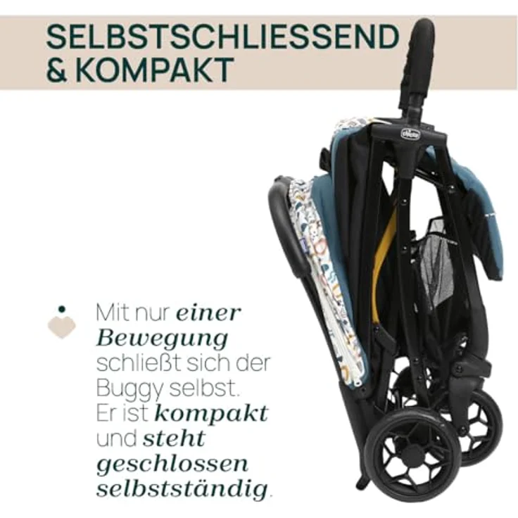 Chicco Glee Kinderwagen, 0-4 Jahre, Automatik- und Kompaktverschluss, Lichtschutzfaktor 50+, Regenschutz, 3-stufig verstellbare Rückenlehne, Beinauflage - Preisvergleich – Bild 2