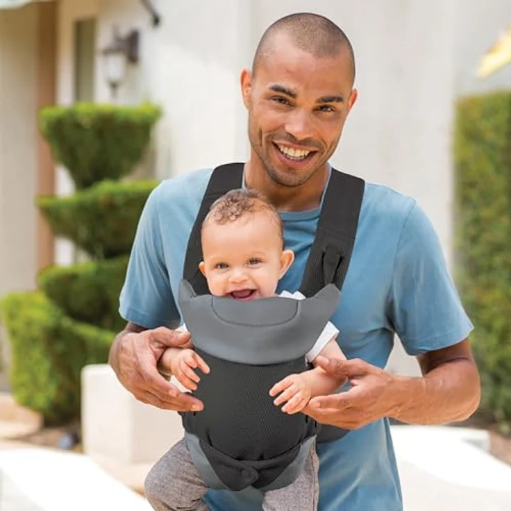 Infantino BKids Babytrage Flip Advanced, Bauch- und Rückentrage mit 4 Positionen, schwarz, für Babys von 3,6 bis 14,5 kg – Bild 7