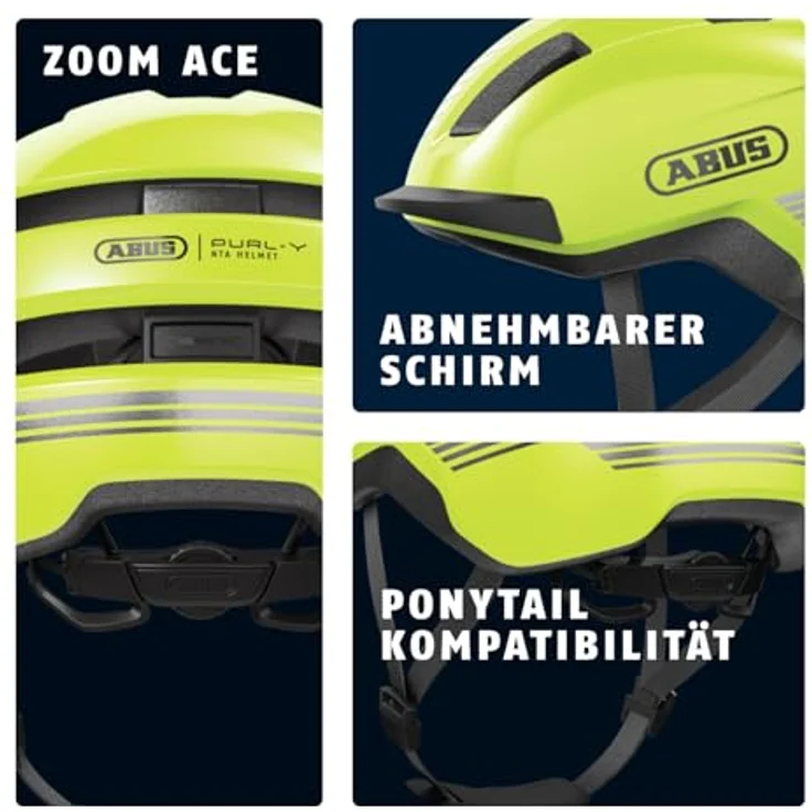 ABUS Fahrradhelm Purl-Y – NTA-Schutzhelm für E-Bike und S-Pedelec – Gelb, Größe L – Bild 3