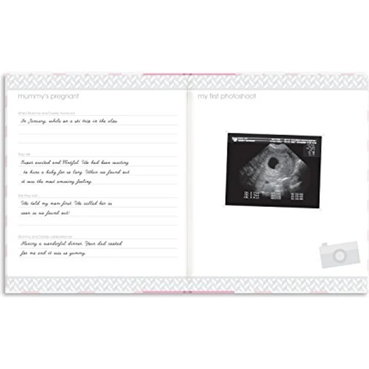Pearhead P62202 Chevron Babybuch mit Clean Touch Stempelkissen, rosa (Texte auf Englisch) - Preisvergleich – Bild 4