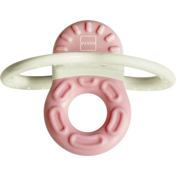 MAM Beißring Bite & Relax 2M+ für Vorderzähne, Grün, Blau oder Pink, leicht und schmerzlindernd
