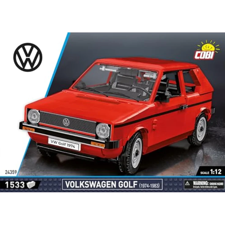 Cobi VW Golf I, Modellbausatz im Maßstab 1:12 mit 1510 Teilen und beweglichen Elementen – Bild 2