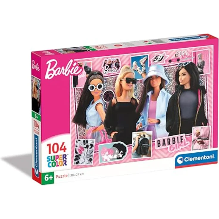 Clementoni Barbie Puzzle 104 Teile, Kinder-Puzzle 37,9 x 26,9 cm für Kinder ab 6 Jahren, geschicklichkeitsförderndes Spielzeug, umweltfreundlich produziert – Bild 1