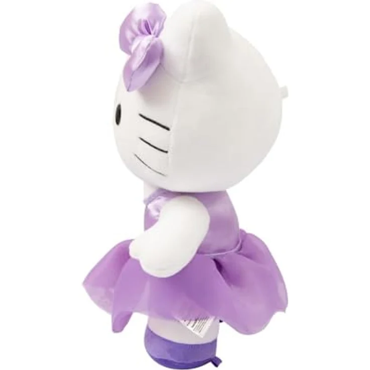Hello Kitty Giochi Preziosi Plüschtier, 30 cm, lila Satin-Kleid mit passender Schleife, für Kinder ab 3 Jahren – Bild 2