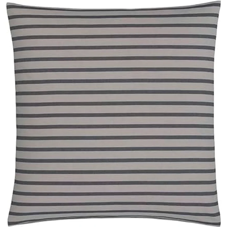 elegante Soft-Flanell-Bettwäsche-Garnitur Inverness, modernes Streifenmuster in Kiesel, 135x200+80x80, 100% Baumwolle – Bild 2