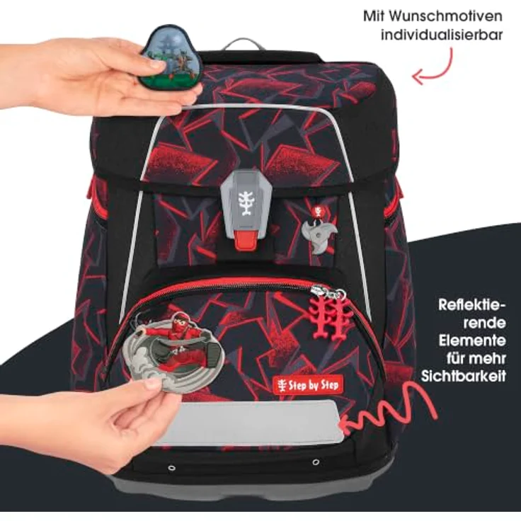 Step by Step Schulranzen-Set SPACE Ninja Yuma, 5-teilig, Polyester, 2050 g, für Erstklässler – Bild 7