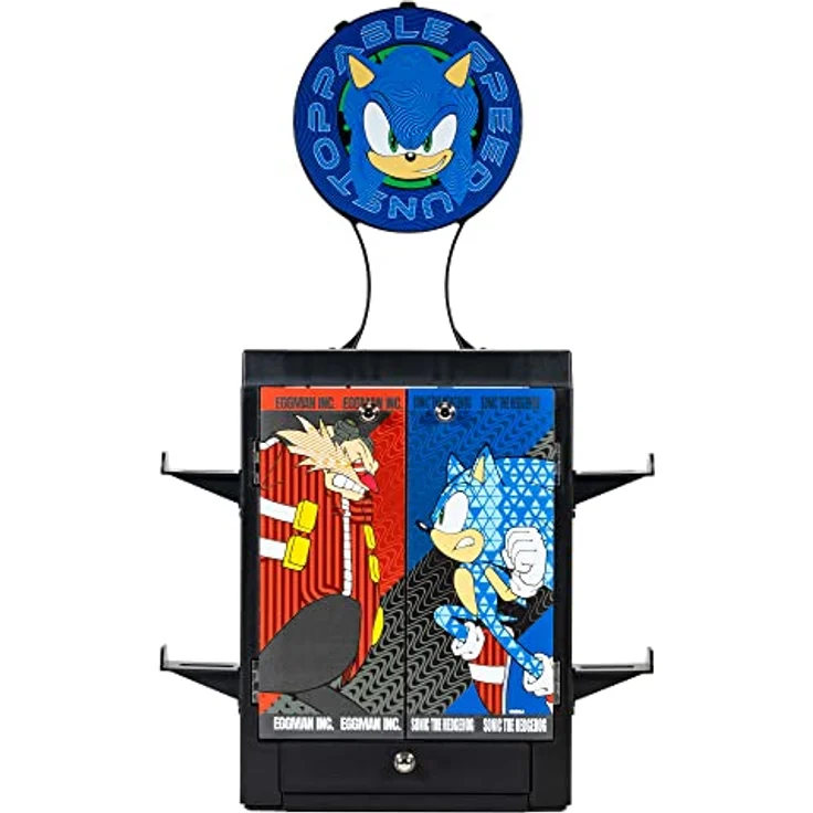 Numskull Gaming Locker SEGA - Sonic, Gamingzubehör mit Platz für 10 Spiele und Kopfhörerhalter – Bild 4