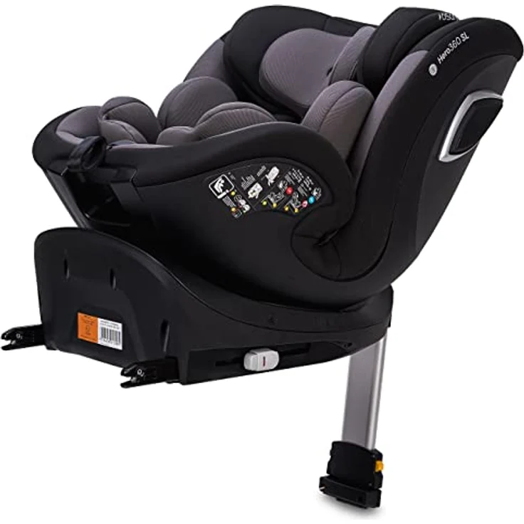 Osann Reboarder-Kindersitz Hero 360 SL - drehbar, Isofix-Basis, Twill Black – Bild 8