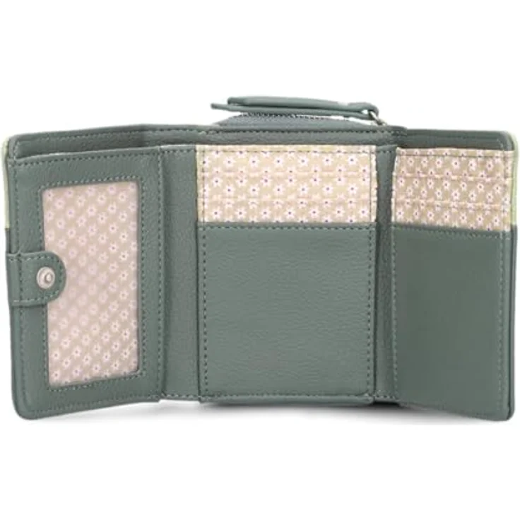 Zwei Eva Geldbörse, Kinderportemonnaie aus 100% Polyurethan, 9 cm x 11 cm x 5 cm, grün – Bild 3