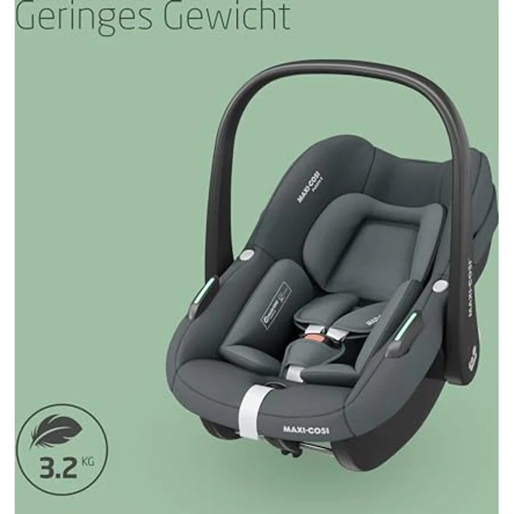 Maxi-Cosi Babyschale Pebble S i-Size - Tonal Graphite, Baby Autositz ab Geburt - 15 Monate (nur 3,4 kg leicht) – Bild 4
