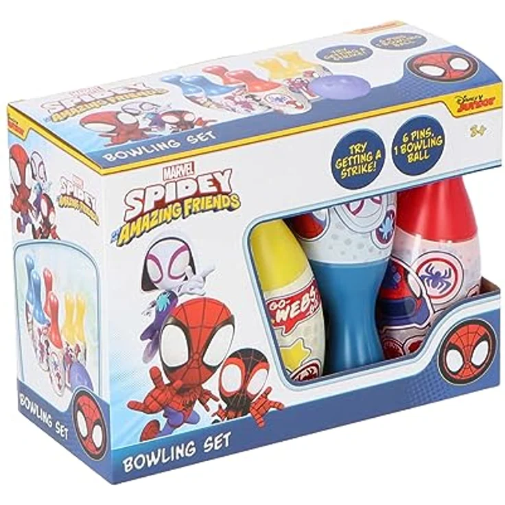Spiderman Bowlingset, Wurfspiel mit Spiderman Motiv – Bild 2