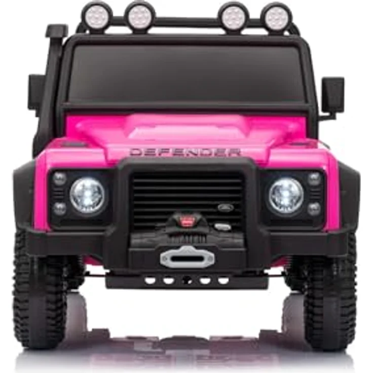 Beneo Elektrisches Kinderfahrzeug Land Rover Defender 110 SVX 12V, rosa, 4X4-Antrieb, LED-Lichter, Bluetooth, 2,4-GHz-Fernbedienung, Lithium-Akku, 4 x 25W-Motor, originale Lizenz – Bild 2