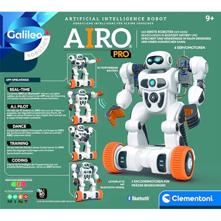 Clementoni Galileo Robotics - AIRO® Artificial Intelligence Roboter - 2.0, interaktives Lernspielzeug für Kinder, nicht geeignet für unter 3 Jahre – Bild 3