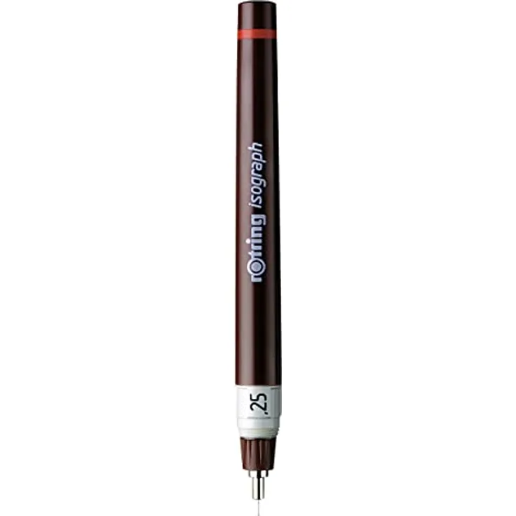 Rotring Isograph, Schreibstift mit 0,25 mm Strichstärke, braun, nachfüllbar und wartungsfreundlich