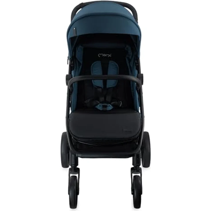 MoMi CLARA Kinderwagen, breiter Buggy in Blau für Kinder bis 22 kg, verstellbarer Schiebegriff, umfangreiches Zubehör – Bild 10