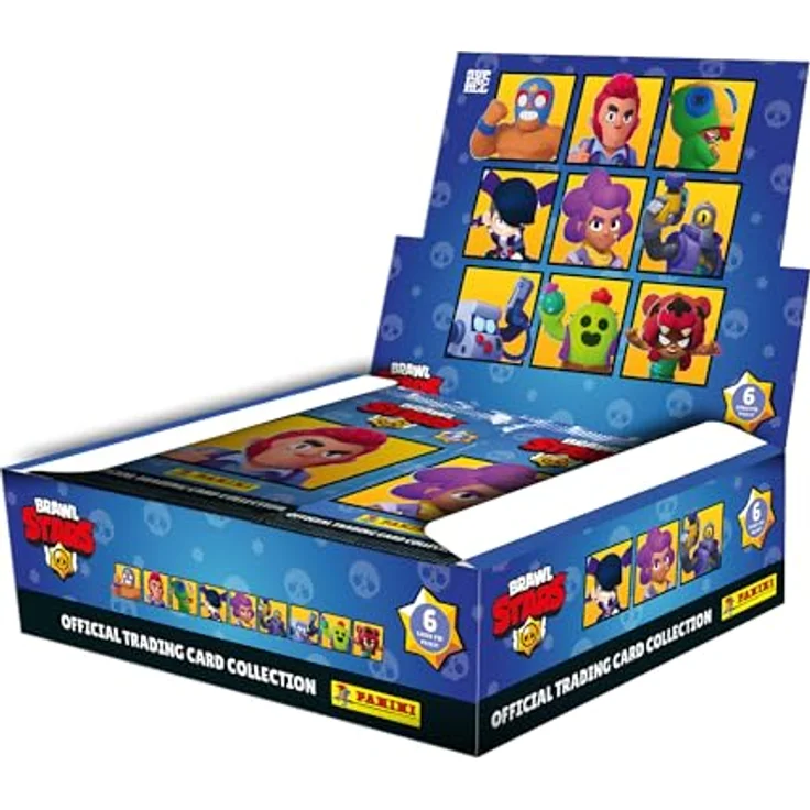 Panini Brawl Stars Trading Cards - Flow Packs Display (24 Tüten), 180 Karten mit Lieblingscharakteren, inklusive glänzender und ultraselterner Karten – Bild 1