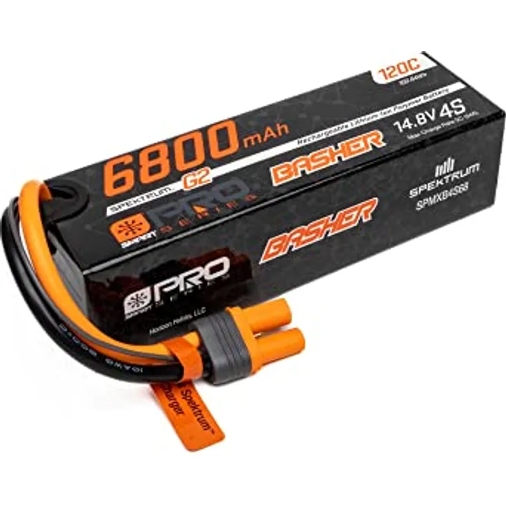 Spektrum 14.8V 6800mAh 4S 120C Smart G2 Pro Basher LiPo Battery: IC5 für ferngesteuerte Fahrzeuge